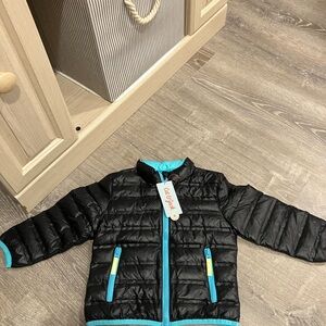 Black and Blue Puffer Jacket